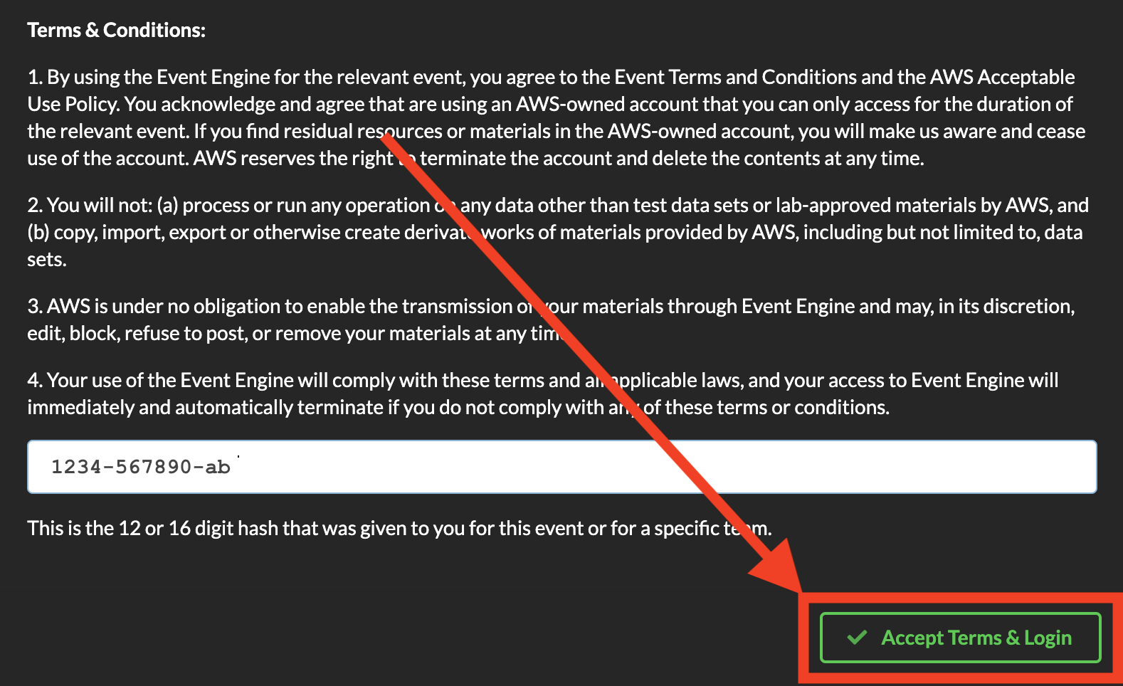 Event Engine Terms and Conditions