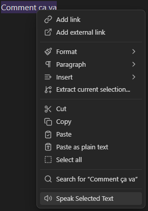 Speak Selected Text