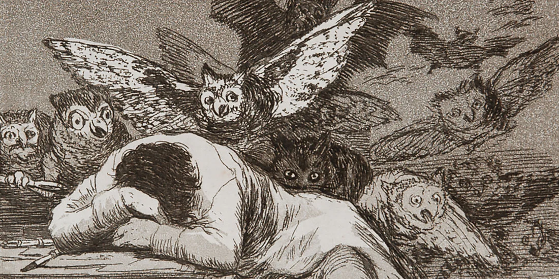 The Sleep of Reason Produces Monsters (Los Caprichos, Plate 43), Francisco Goya (1799-1808)