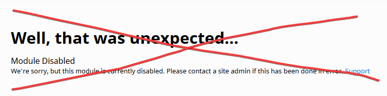 Module disabled??!!