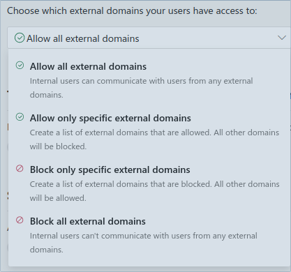 Control access to external domains