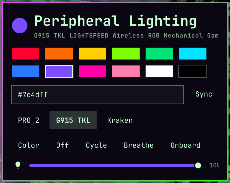 G915 TKL panel