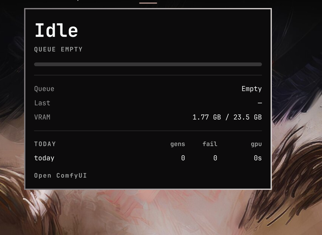 Idle dashboard