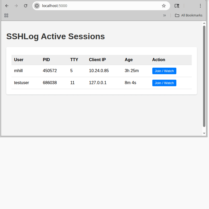 Web Interface Demo
