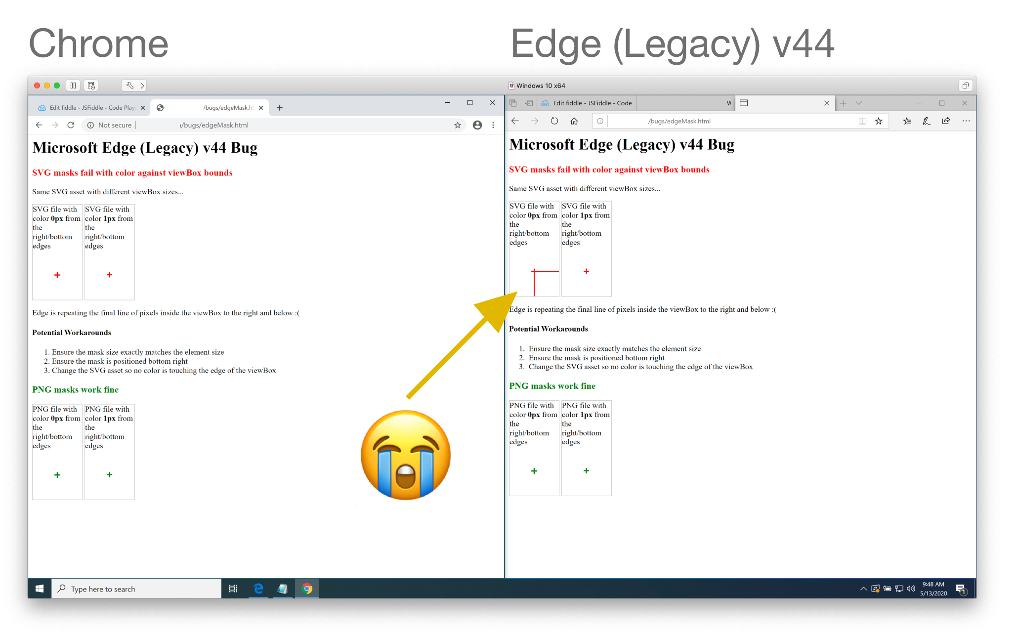 Comparing Edge to Chrome