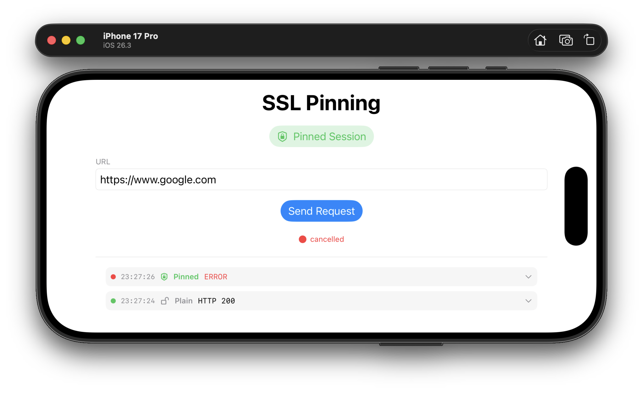 Sample App screenshot