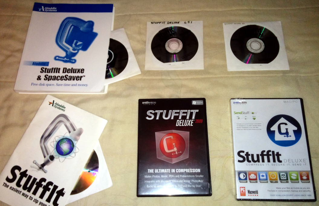 Picture of all StuffIt discs in original batch