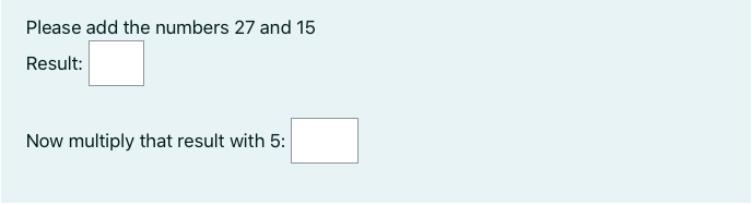 Generated arithmetic cloze questions