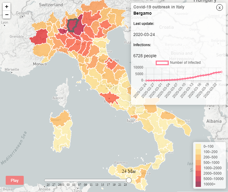 The snapshot of map