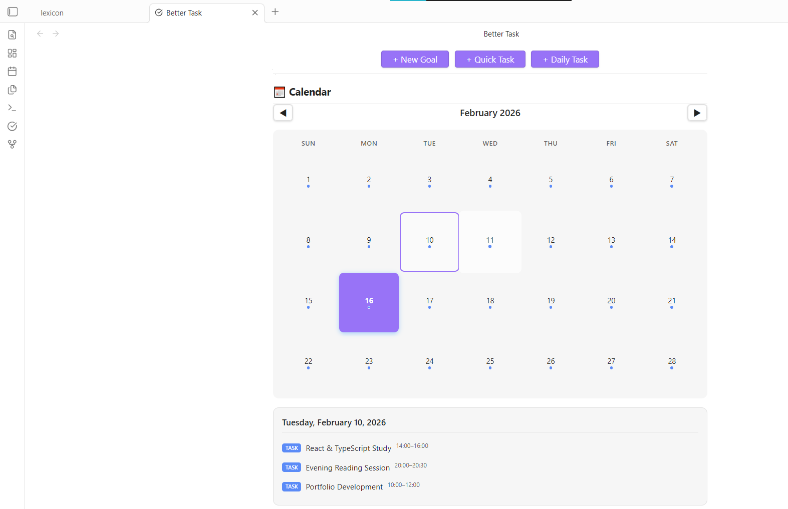 Open dashboard