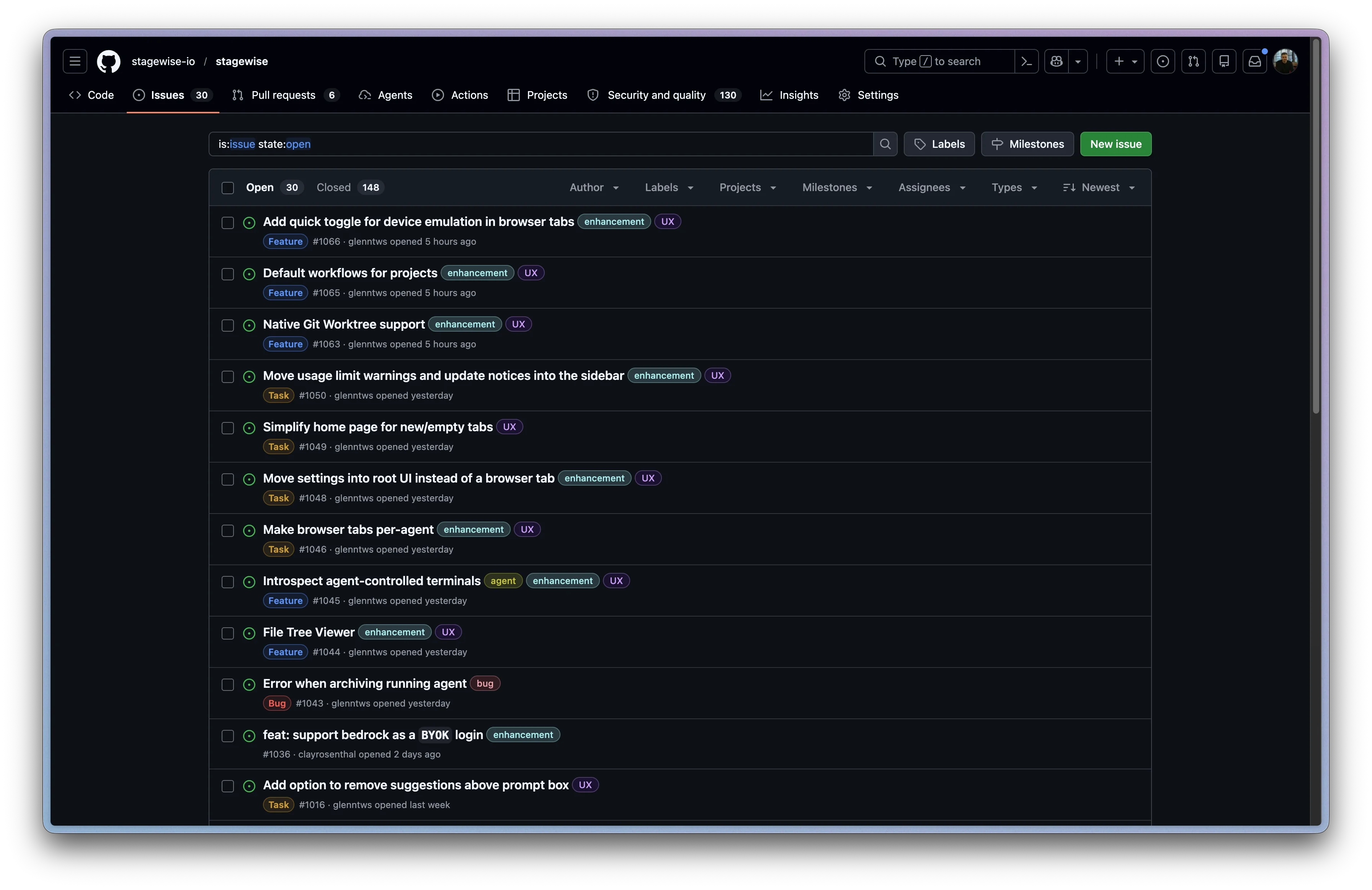 GitHub 仓库 Issue