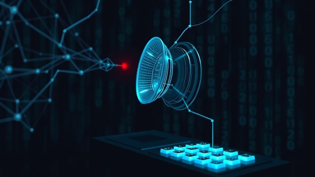A conceptual representation of social engineering and voice manipulation.