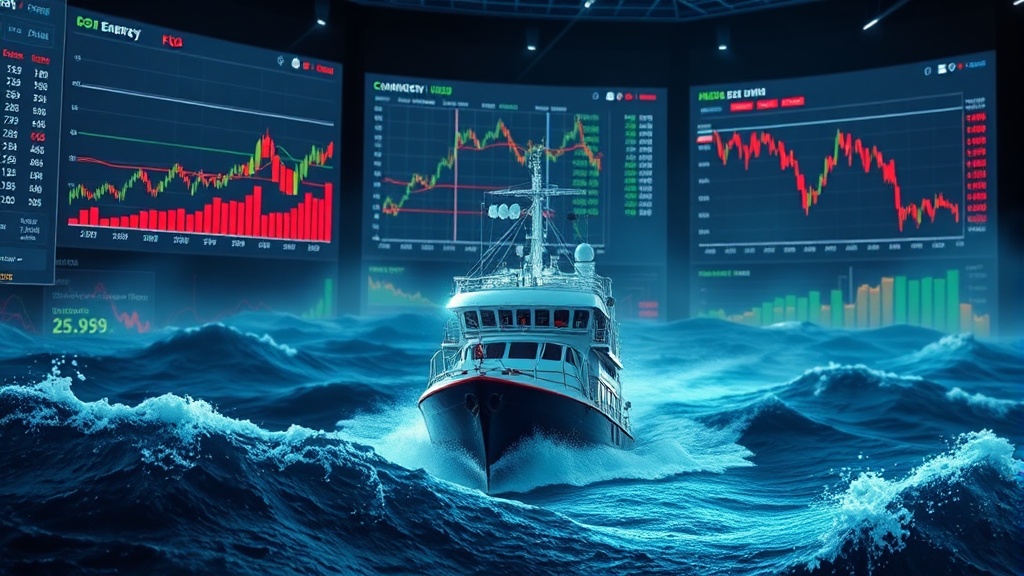 Global commodities and market uncertainty visualization.