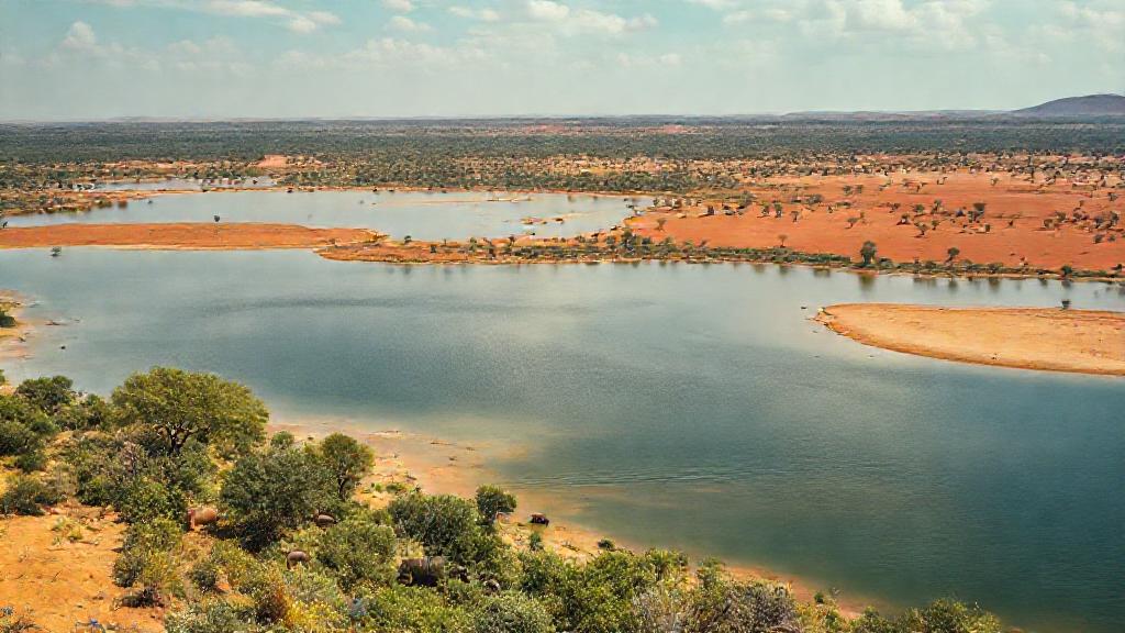 Visualization of Mega-Chad Lake during the Green Sahara era.
