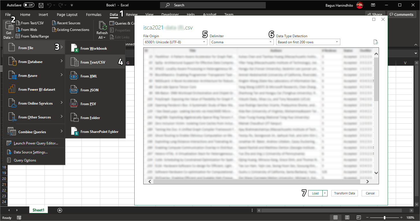 Import CSV To Excel