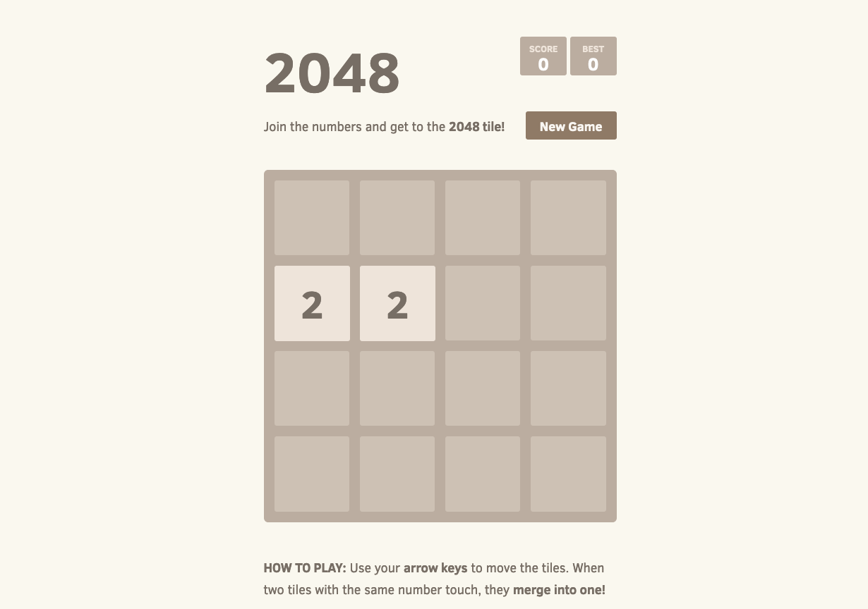 GitHub - IliaIdakiev/NG_2048_workshop: Angular 2048 game online ->