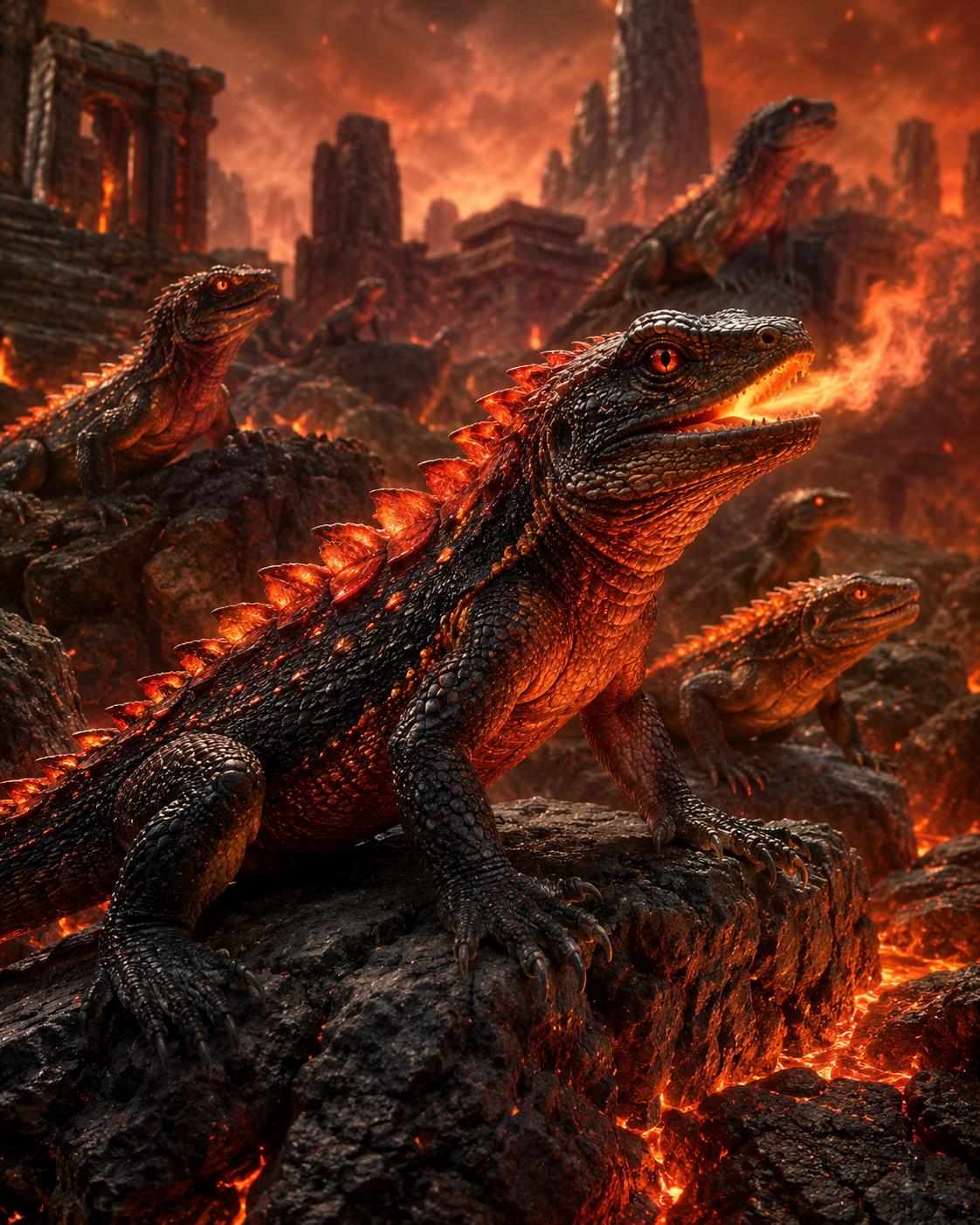 Lagartos Braseros de Cindralith