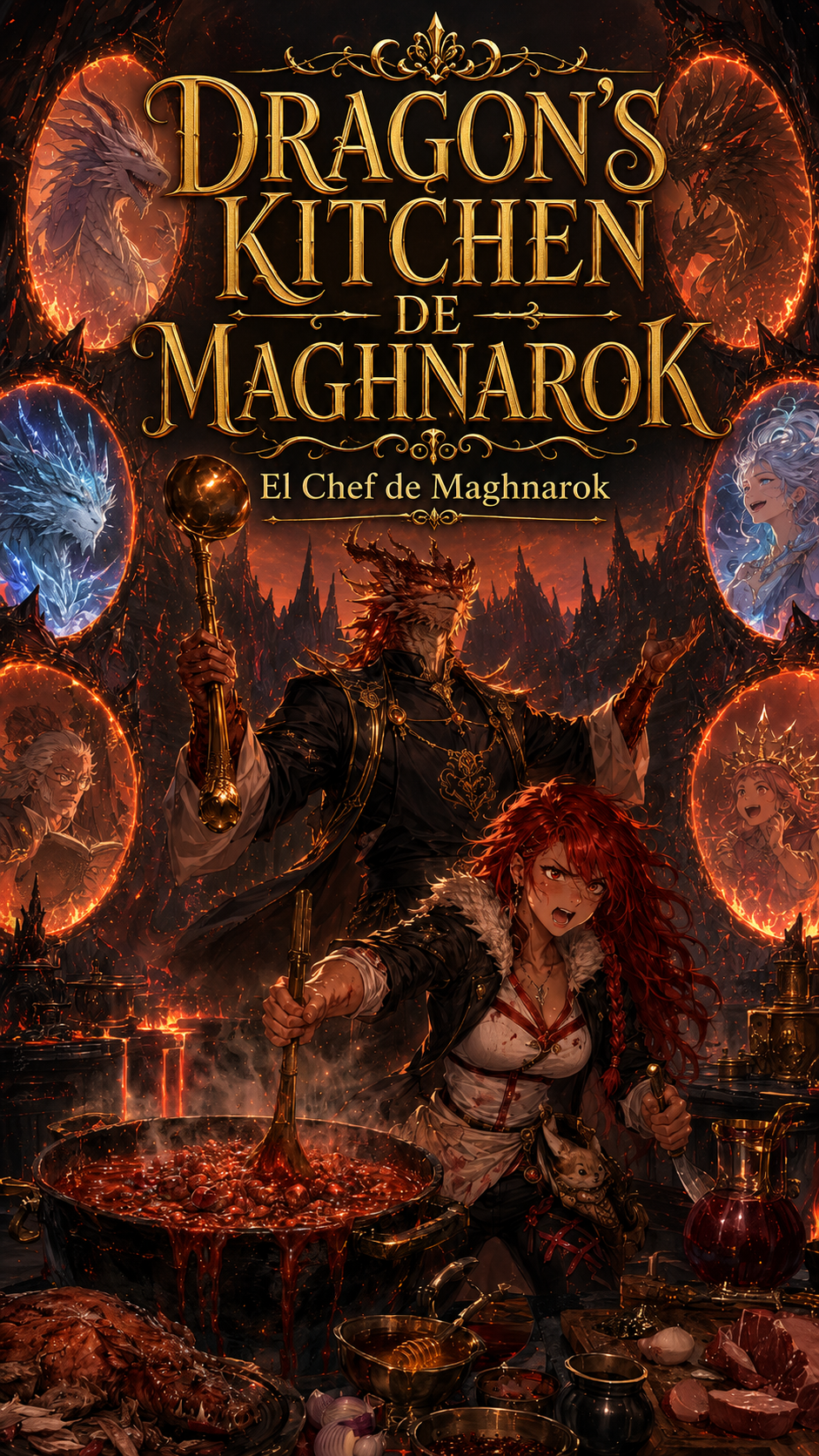 Portada de Dragon's Kitchen de Maghnarok