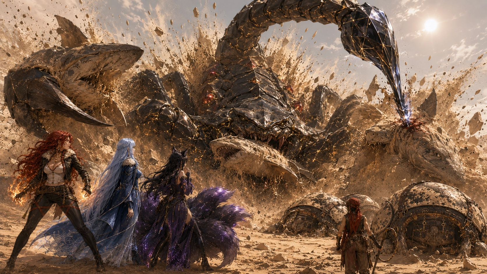 Ilustración del capítulo 6 de «Zarqath, el aguijón del sol»