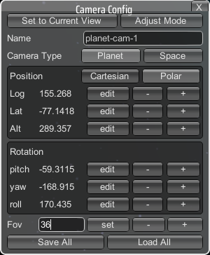 camera config