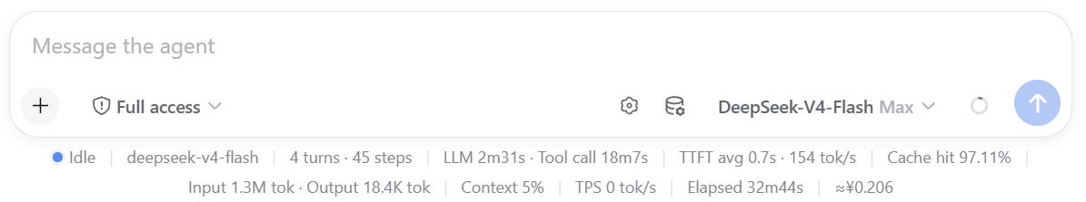 Status bar live view
