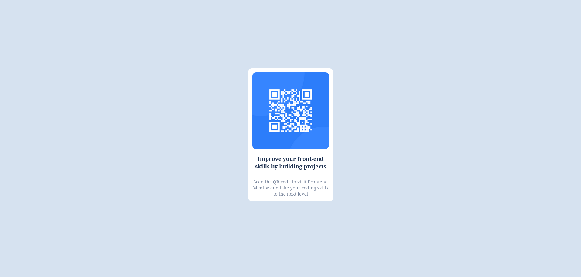 Screenshot of the QR Code done