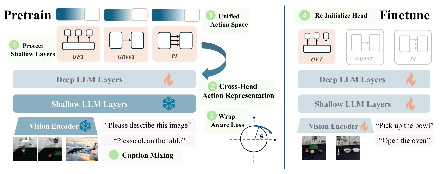 VLAct pre-training and fine-tuning