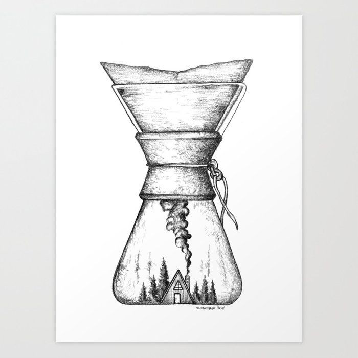 Chemex Coffemaker draw 2