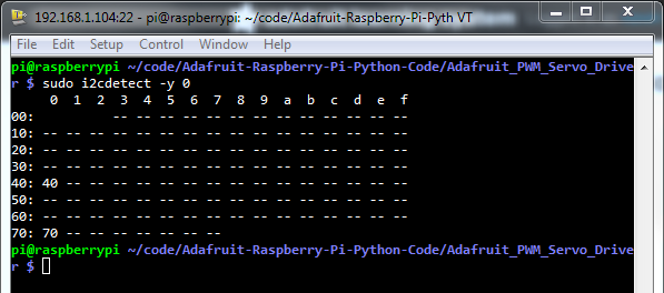 raspberry pi i2cdetect