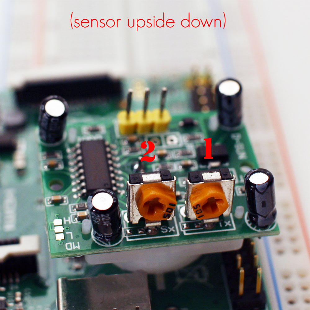 Picture of sensor potentiometers