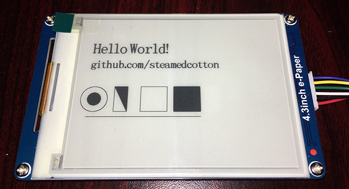 e-paper Display Sample
