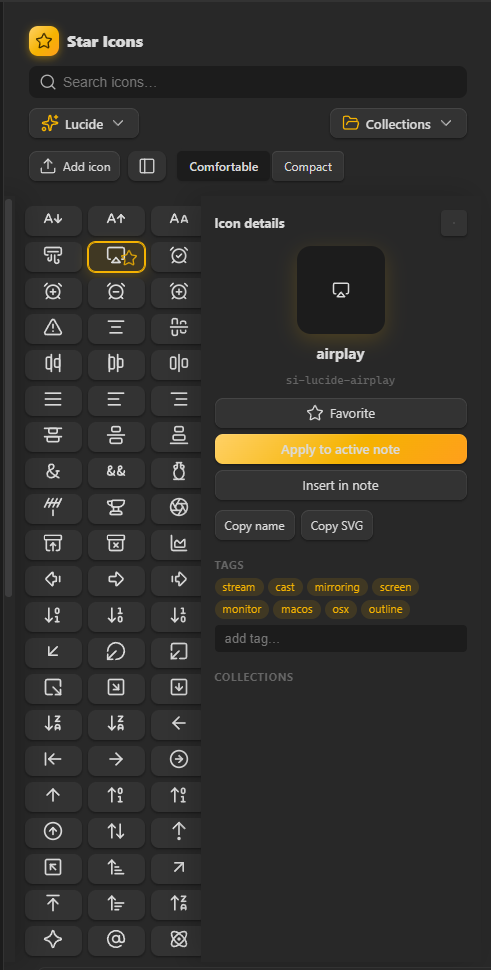 Icon details