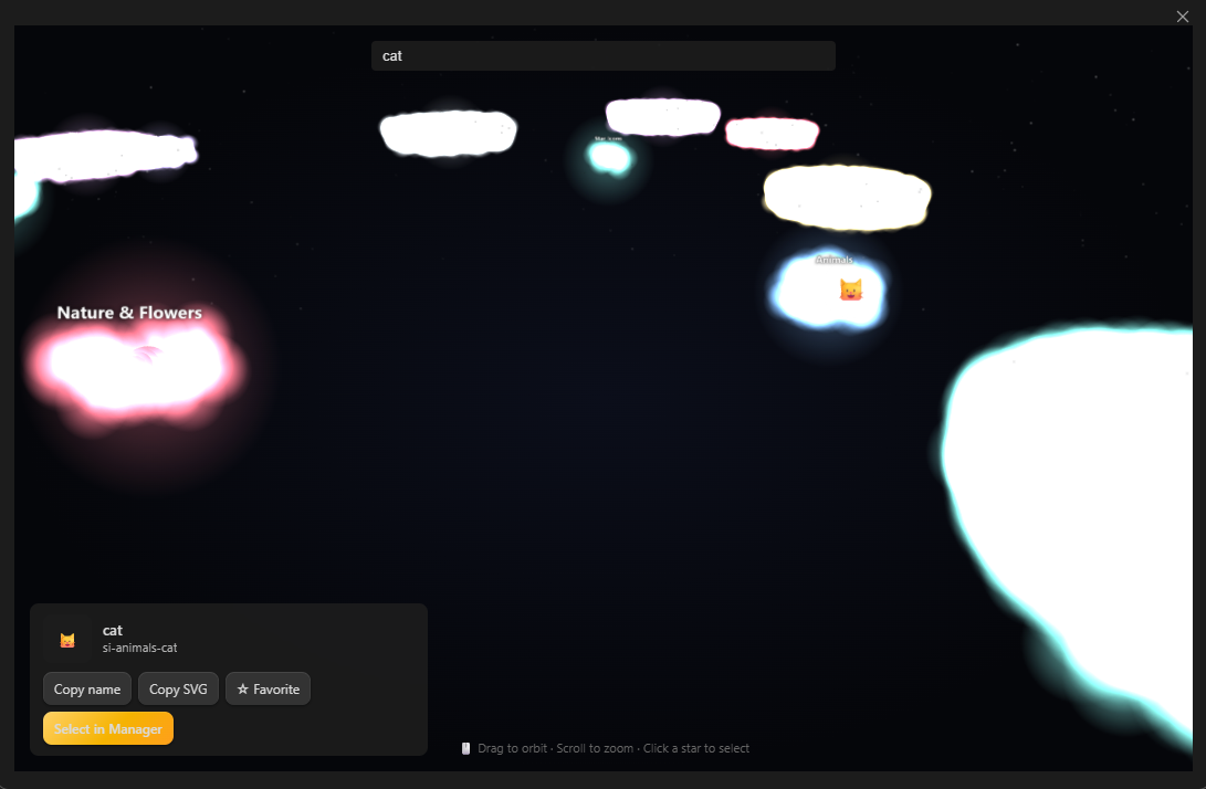 Icon Galaxy — 3D view