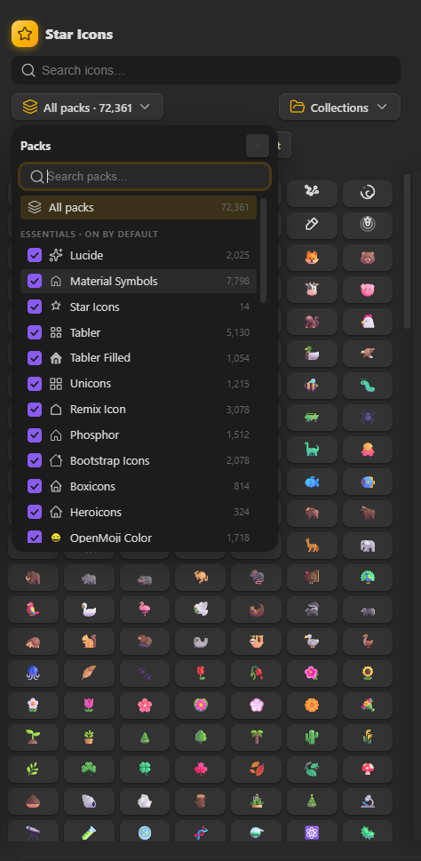 Icon picker
