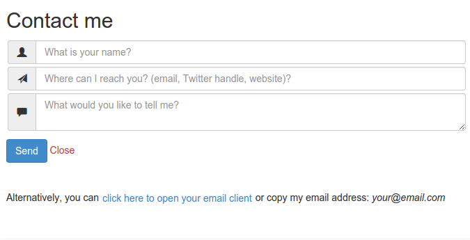 A better contact form experience