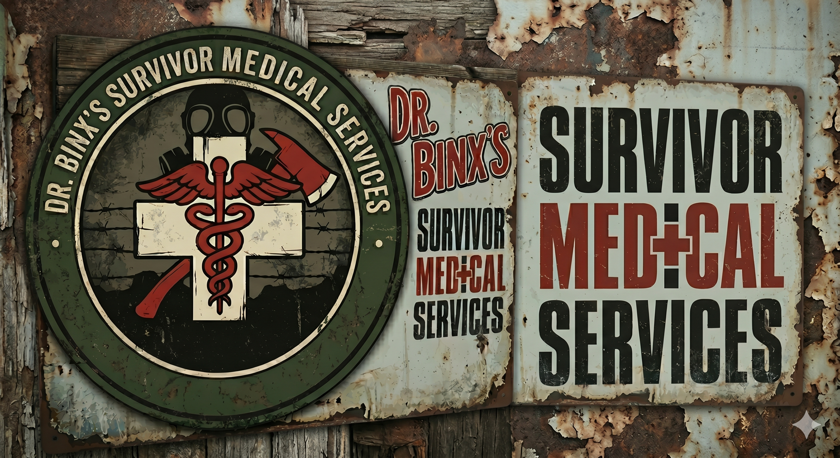 Dr. Binx's Survivor Medical Services Sign