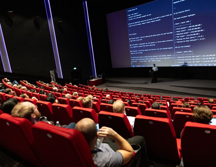 Stefano Amorelli speaking at AWS Summit