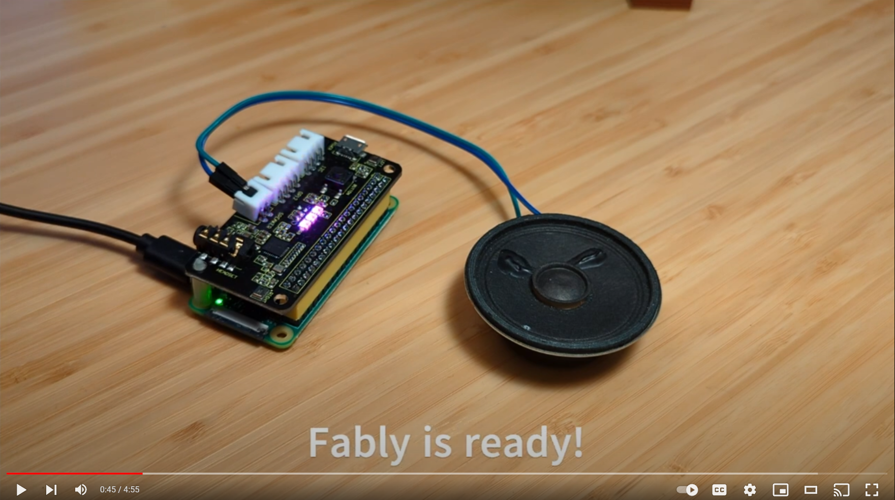 Fably running on a Raspberry PI Zero 2W