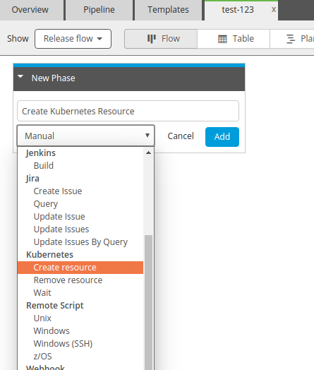 screenshot of Create Resource task