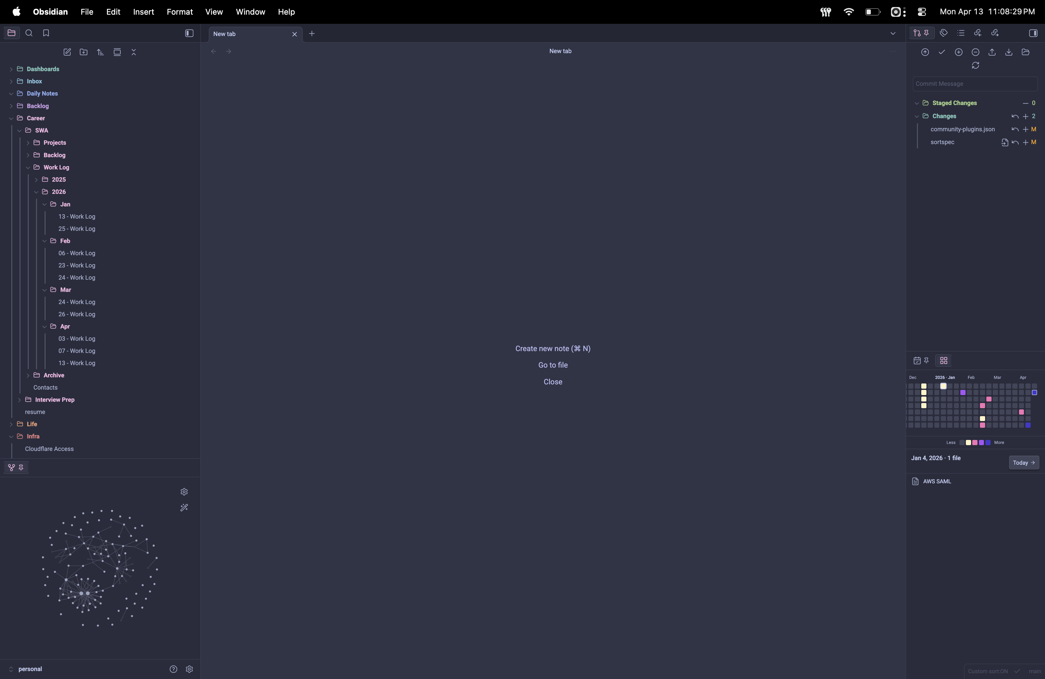 Sunset palette, dark theme