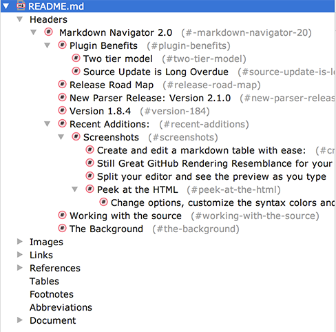 Screenshot Structure Headers