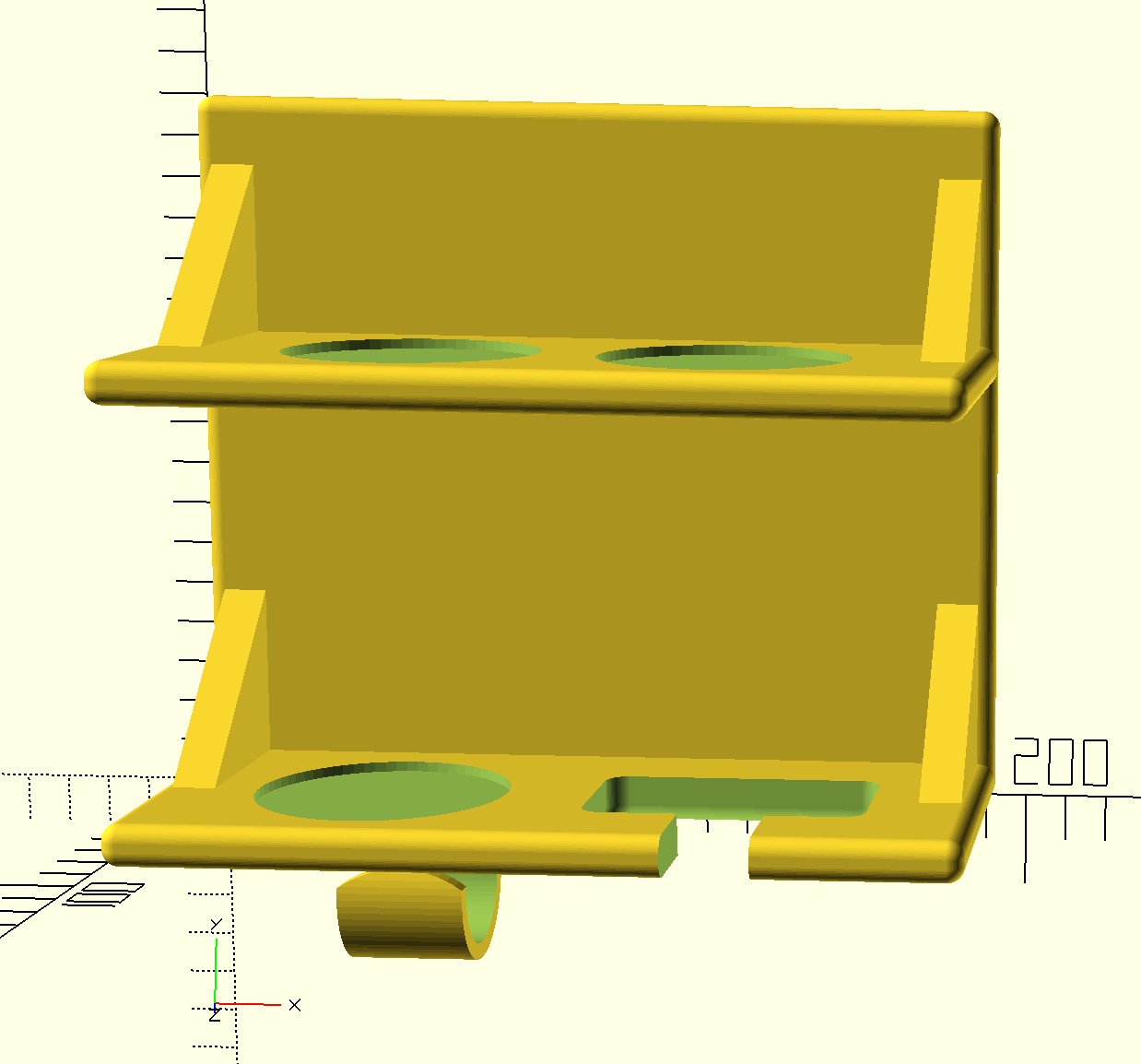 A rendering of the portafiltershelf