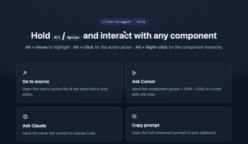 click-to-agent demo