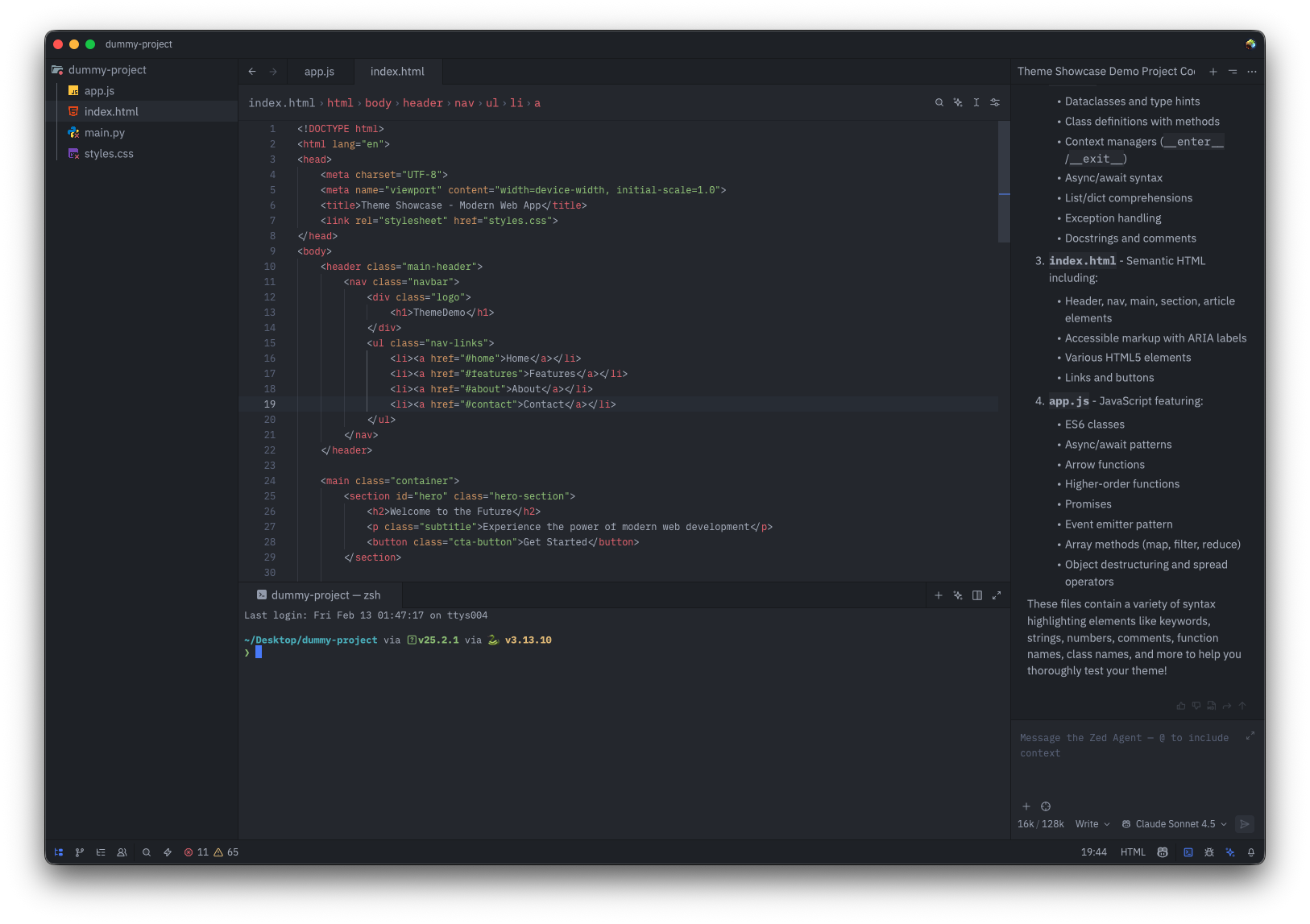 One Dark Theme