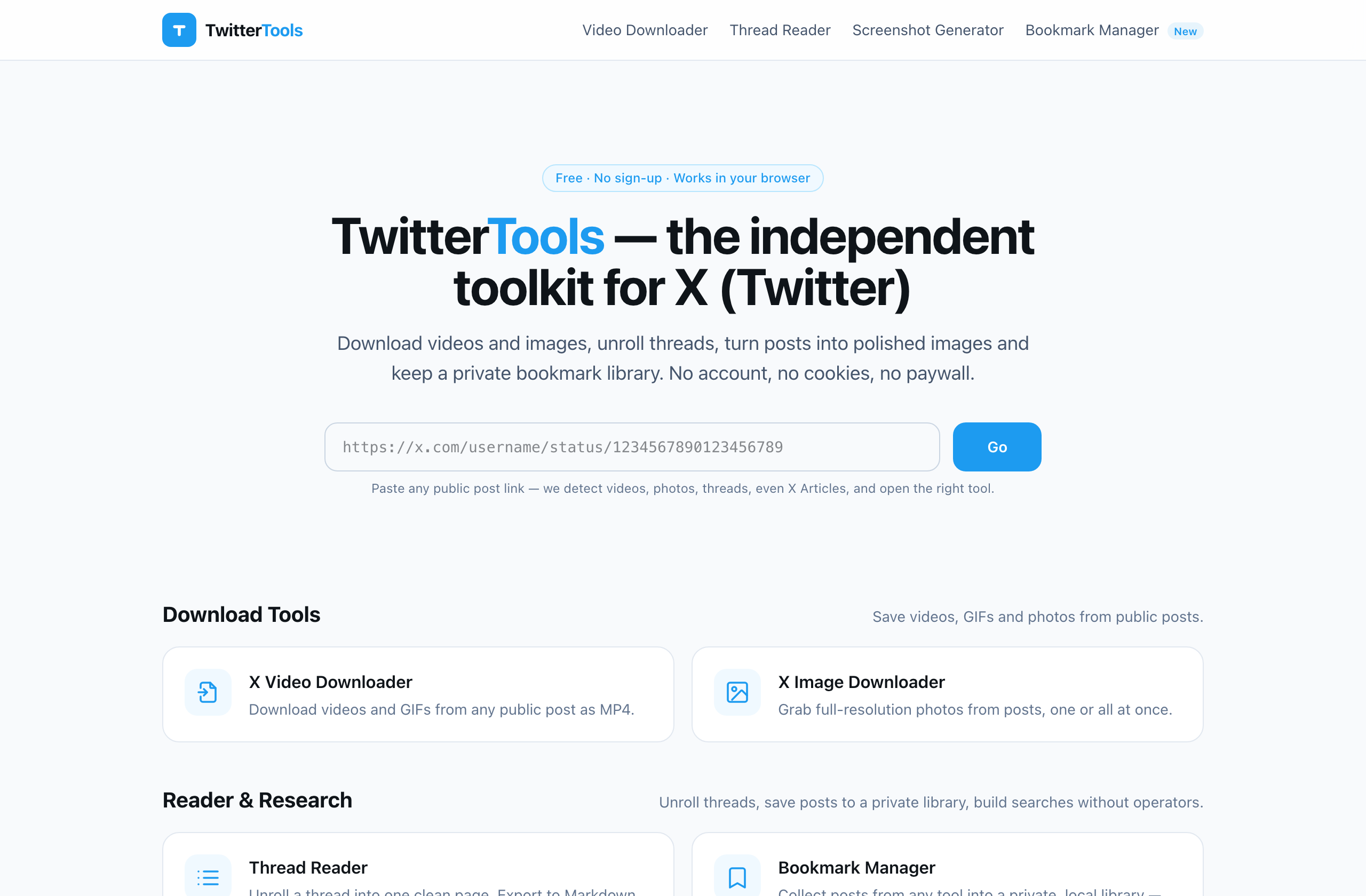 TwitterTools — the independent toolkit for X (Twitter)