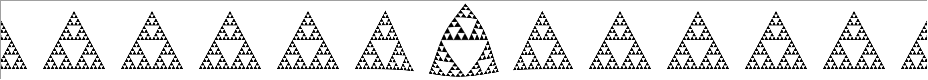 screenshot of Sierpinksi triangle effect
