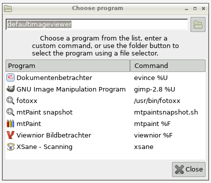 program chooser