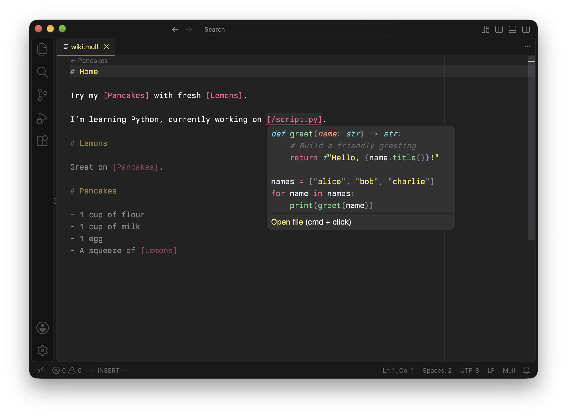 A file preview.