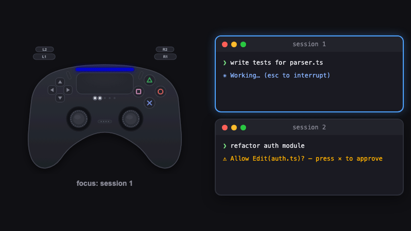 Touchpad click moves focus between sessions
