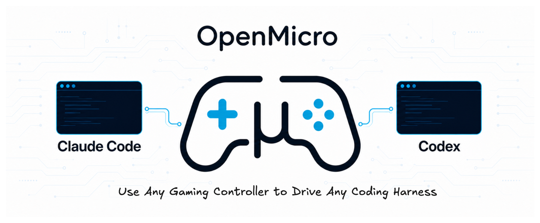 OpenMicro connects game controllers to Claude Code and Codex CLI